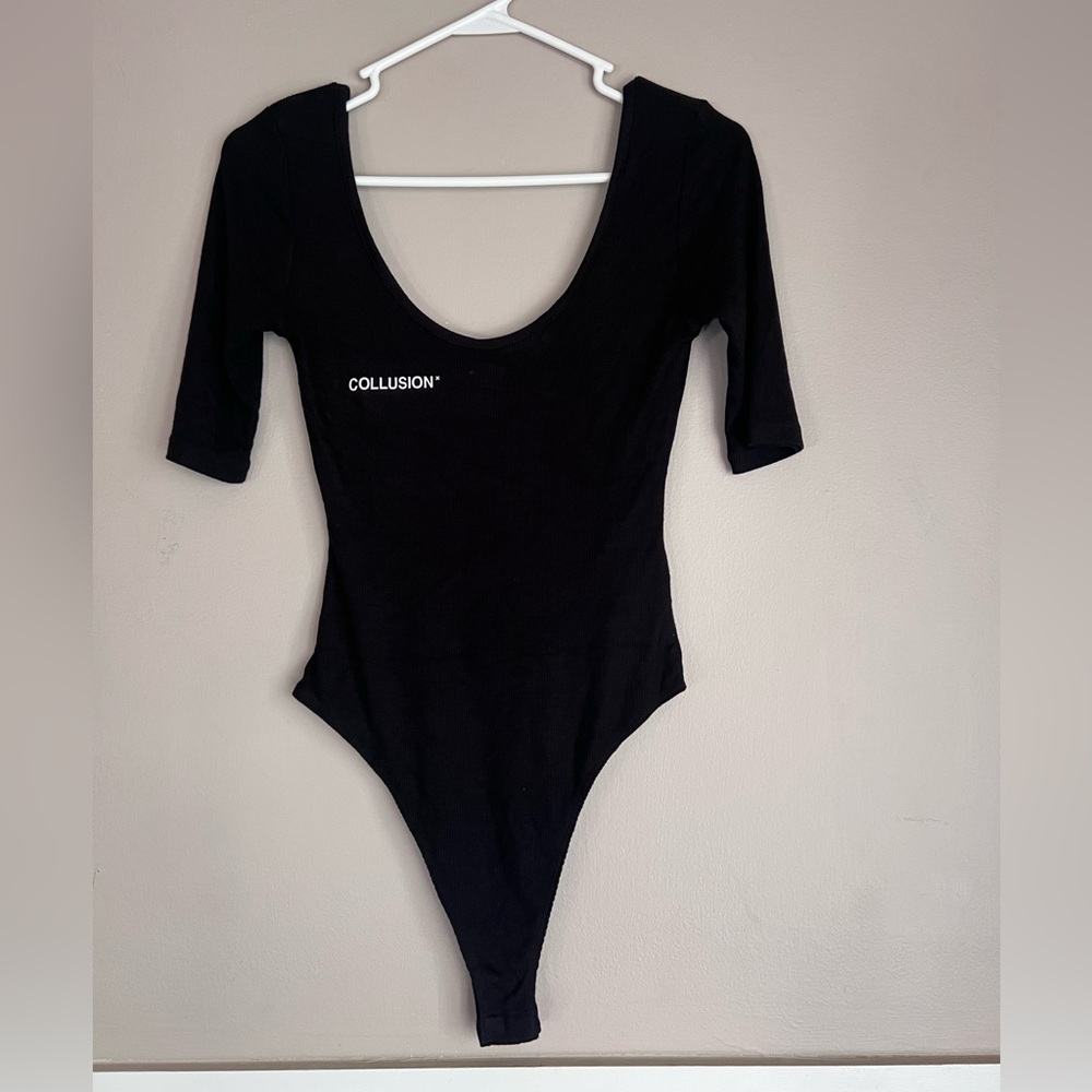 Collusion Black Bodysuit